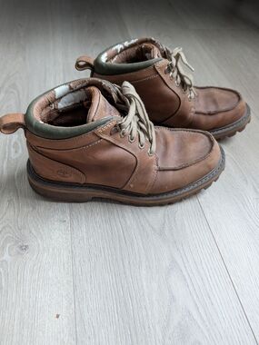 Timberland Men's Brown Leather Moc Toe Chukka Boots